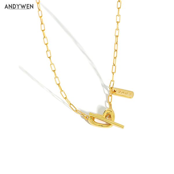 andywen 100% 925 sterling silver slim heart fashion chain choker necklace women fashion heat luxury jewelry for lady jewels q0531
andywen 100% 925 sterling silver slim heart fashion chain choker necklace women fashion heat luxury jewelry for lady jewels q0531