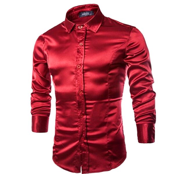 fashionable silk like casual men's bright face long sleeve shirt new social designer shirts men slim fit fashions, White;black
fashionable silk like casual men's bright face long sleeve shirt new social designer shirts men slim fit fashions, White;black