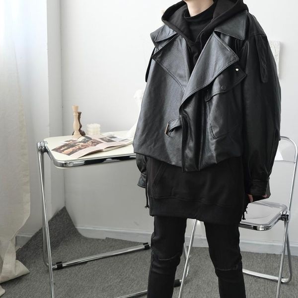 men's fur & faux male women streetwear punk rock loose casual coat outerwear men autumn winter cotton padded thicken short pu leather j, Black
men's fur & faux male women streetwear punk rock loose casual coat outerwear men autumn winter cotton padded thicken short pu leather j, Black