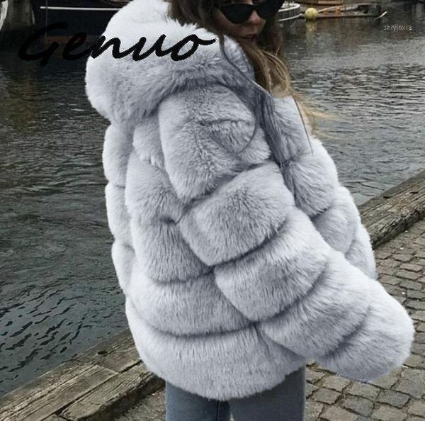 genuo new winter thick warm faux fur coat women plus size hooded long sleeve faux fur jacket luxury winter coats bontjas1, Black
genuo new winter thick warm faux fur coat women plus size hooded long sleeve faux fur jacket luxury winter coats bontjas1, Black