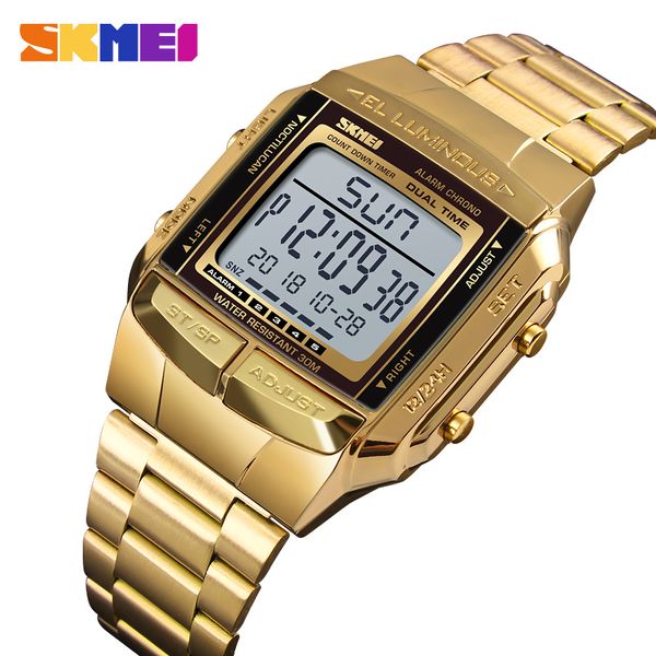 Brand SKMEI Watch Fashion Mens Wristwatch Luxury Stopwatch Count down Digital Bracelet For Men Stainless Steel Mens Watches, Rose gold
Brand SKMEI Watch Fashion Mens Wristwatch Luxury Stopwatch Count down Digital Bracelet For Men Stainless Steel Mens Watches, Rose gold