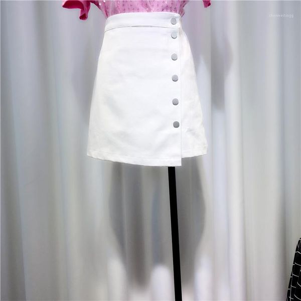 white denim skirts for women 2020 new summer all-match single-breasted slim high waist short a-line casual skirts students1, Black
white denim skirts for women 2020 new summer all-match single-breasted slim high waist short a-line casual skirts students1, Black