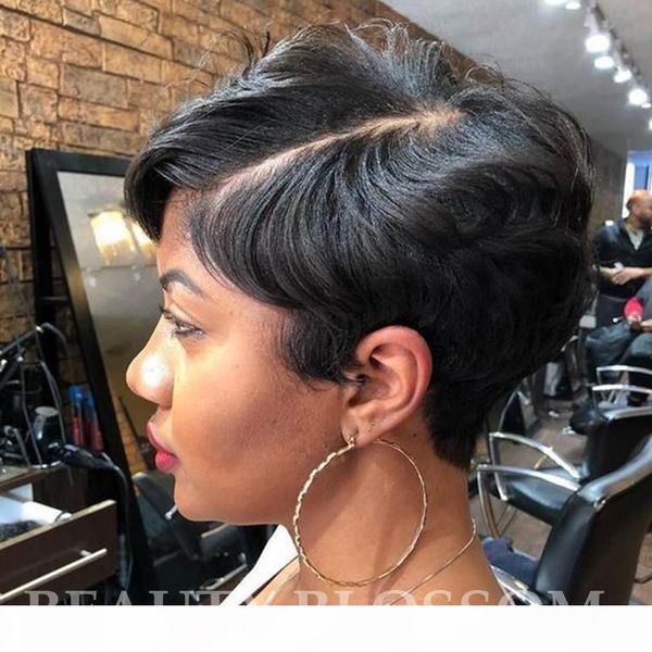 brazilian virgin real short cut hair wigs for women human hair none lace wigs hair with bang wig, Black;brown
brazilian virgin real short cut hair wigs for women human hair none lace wigs hair with bang wig, Black;brown