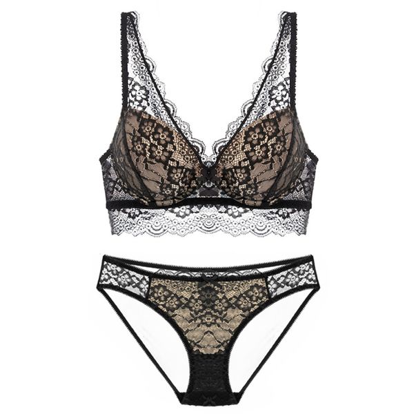 varsbaby new arrival luxury full lace deep v gather bra set underwear for women c1212, Black;white
varsbaby new arrival luxury full lace deep v gather bra set underwear for women c1212, Black;white