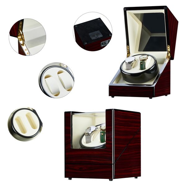 double watch mahogany watch shaker automatic jewelry display storage box watch display box beige us stock, Black;white
double watch mahogany watch shaker automatic jewelry display storage box watch display box beige us stock, Black;white