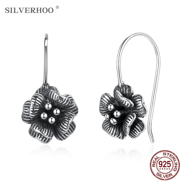 silverhoo 925 sterling silver vintage flower stud earrings for women personality party fine jewelry anniversary to girlfriend q1219, Golden;silver
silverhoo 925 sterling silver vintage flower stud earrings for women personality party fine jewelry anniversary to girlfriend q1219, Golden;silver