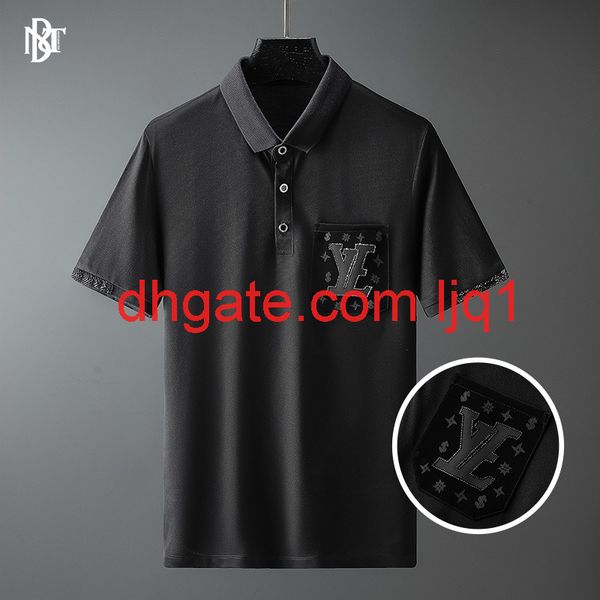 painted men's wear - 2021 summer new european goods, european simple court style, carved pattern, ironed drill lapel, short sleeve t-sh, Black
painted men's wear - 2021 summer new european goods, european simple court style, carved pattern, ironed drill lapel, short sleeve t-sh, Black