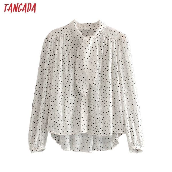 tangada women retro dots print chiffon blouse bow neck long sleeve chic female casual loose shirt blusas femininas 6a03 y200828, White
tangada women retro dots print chiffon blouse bow neck long sleeve chic female casual loose shirt blusas femininas 6a03 y200828, White
