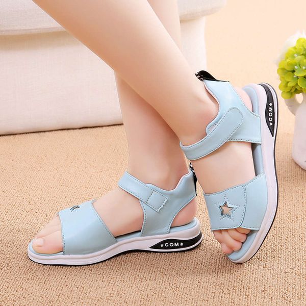 summer girls' sandals 2020 new korean children's beach shon2wq, Black;red