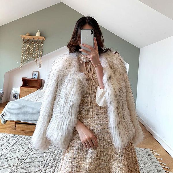 women's fur & faux women 2021 autumn winter thick warm mink casual female coat furry fake raccoon ladies jacket outwear b171, Black
women's fur & faux women 2021 autumn winter thick warm mink casual female coat furry fake raccoon ladies jacket outwear b171, Black