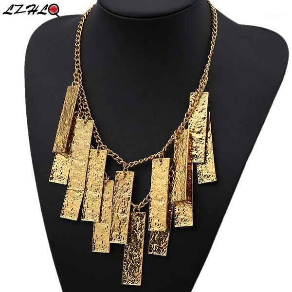 lzhlq vintage multilayer rectangle tassel necklace geometric metal plated maxi necklace fashion women long sweater chain jewelry1, Silver
lzhlq vintage multilayer rectangle tassel necklace geometric metal plated maxi necklace fashion women long sweater chain jewelry1, Silver