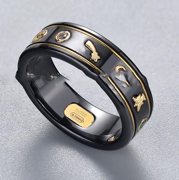 double g black and white ceramic ring honeybee planet couples ring men women brand jewelry gift website the same style original packaging-, Silver
double g black and white ceramic ring honeybee planet couples ring men women brand jewelry gift website the same style original packaging-, Silver