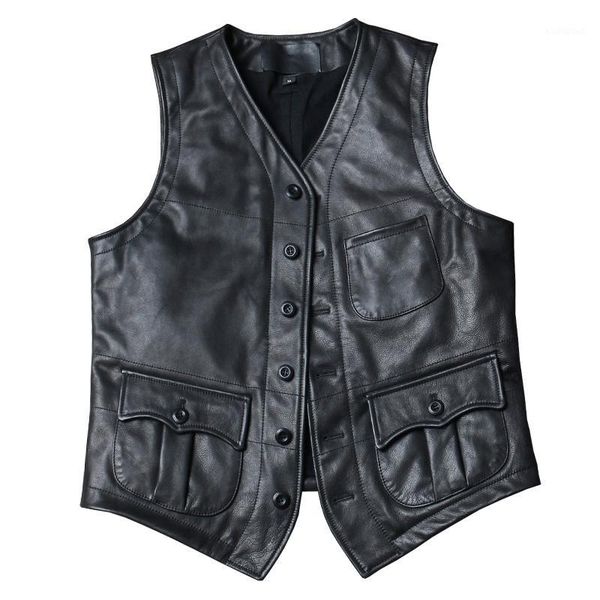 men's real leather vest vintage west cowboy genuine leather cowhide sleeveless jackets motorcycle biker vest casual waistcoat1, Black;white
men's real leather vest vintage west cowboy genuine leather cowhide sleeveless jackets motorcycle biker vest casual waistcoat1, Black;white