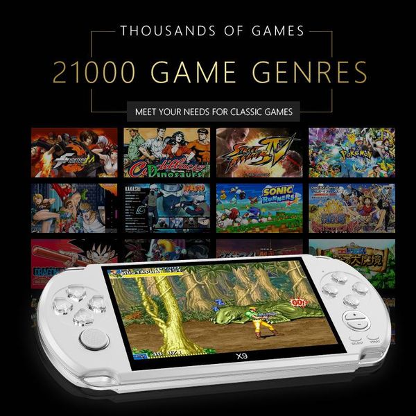 x9 handheld game device 8gb retro for game consoles 5.1'' large screen with mp3 movie camera multimedia video boy
x9 handheld game device 8gb retro for game consoles 5.1'' large screen with mp3 movie camera multimedia video boy