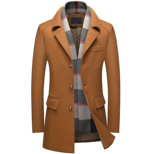 new autumn winter wool coat men scarf collar thick trench coat men business casual long woolen overcoats jacket plus size l-4xl, Black
new autumn winter wool coat men scarf collar thick trench coat men business casual long woolen overcoats jacket plus size l-4xl, Black
