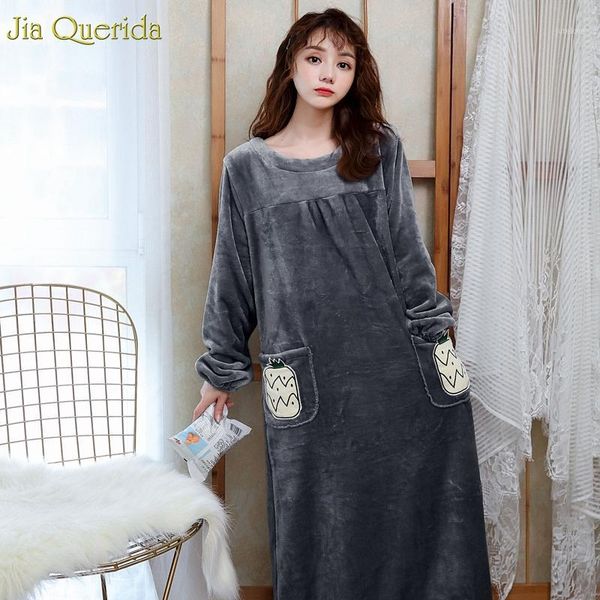 new sleep wear long sleeve nightgown loose size korean nightwear winter sleep dress flannel cute pineapple ruffle hem woman gown1, Black;red
new sleep wear long sleeve nightgown loose size korean nightwear winter sleep dress flannel cute pineapple ruffle hem woman gown1, Black;red