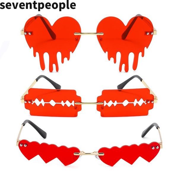 sunglasses 2021 small rimless heart women fashion brand design unique blade sunglass vintage one piece water drop sun glasses, White;black
sunglasses 2021 small rimless heart women fashion brand design unique blade sunglass vintage one piece water drop sun glasses, White;black