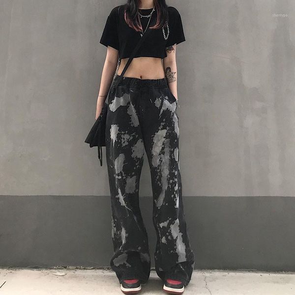 black tie-dye elastic waist wide-leg jeans 2020 new fashion high-waist straight-leg street wide-leg jeans1, Black;white
black tie-dye elastic waist wide-leg jeans 2020 new fashion high-waist straight-leg street wide-leg jeans1, Black;white