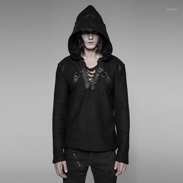 punkrave men's punk hooded pullovers sweater street fashion dragon wing shape hat coarse grain wool sweater1, White;black
punkrave men's punk hooded pullovers sweater street fashion dragon wing shape hat coarse grain wool sweater1, White;black
