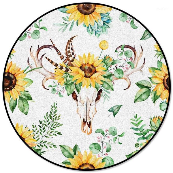 sunflower flowers horns feathers leaves printed round carpet for living room kids bedroom table sofa carpet area rug mats1
sunflower flowers horns feathers leaves printed round carpet for living room kids bedroom table sofa carpet area rug mats1
