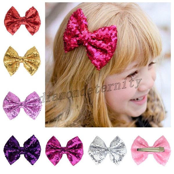 stylish girls bowknot hairpin simple all-match sweet glitter mermaid sequins scales hair clips for kids hair accessories, Golden;silver 
stylish girls bowknot hairpin simple all-match sweet glitter mermaid sequins scales hair clips for kids hair accessories, Golden;silver