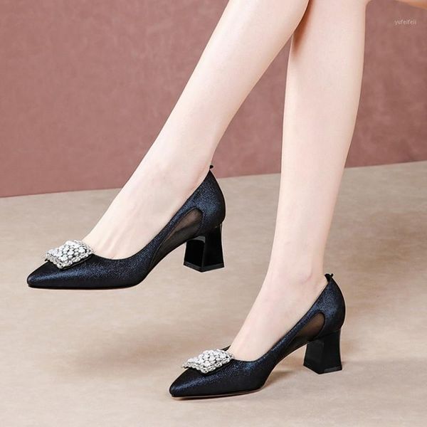high heels poined toe women pumps spring autumn genuine leather crystal deocration party single shoes woman1, Black
high heels poined toe women pumps spring autumn genuine leather crystal deocration party single shoes woman1, Black