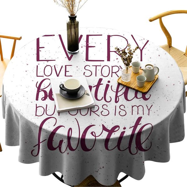 round tablecloth for kitchen dining tableromance quote our story is my favorite love and adoration valentines theme
round tablecloth for kitchen dining tableromance quote our story is my favorite love and adoration valentines theme