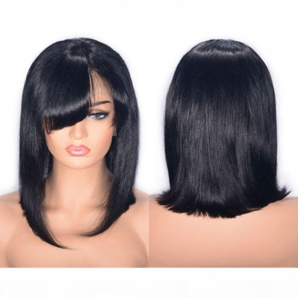 brazilian straight lace wigs 10 inch human hair lace front wig bleached knots with baby hair full end bob wig, Black;brown
brazilian straight lace wigs 10 inch human hair lace front wig bleached knots with baby hair full end bob wig, Black;brown