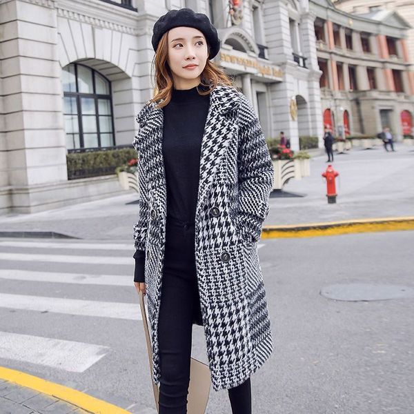 chess fashion women's wool coat autumn medium korean style long coats 2020 ladies turn-down collar pink outerwear 28n7, Black
chess fashion women's wool coat autumn medium korean style long coats 2020 ladies turn-down collar pink outerwear 28n7, Black