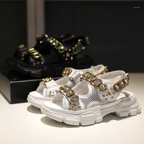 genuine leather crystal sandals 2020 summer eva platform casual beach shoes rhinestone insert bohemian holiday shoes women1, Black
genuine leather crystal sandals 2020 summer eva platform casual beach shoes rhinestone insert bohemian holiday shoes women1, Black