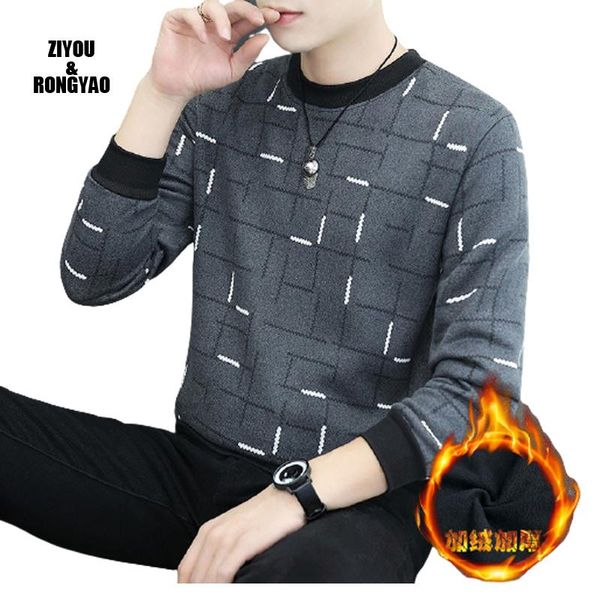 men's casual knit sweaters autumn winter new plus velvet sweater flannel new pullovers spandex o-neck male brand clothes, White;black
men's casual knit sweaters autumn winter new plus velvet sweater flannel new pullovers spandex o-neck male brand clothes, White;black