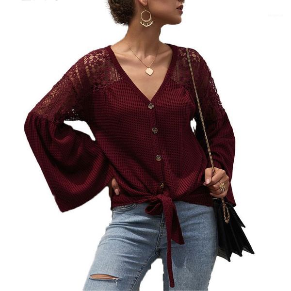 women lace patchwork knitwear, solid color flare sleeve v-neck single-breasted cardigan1, White
women lace patchwork knitwear, solid color flare sleeve v-neck single-breasted cardigan1, White