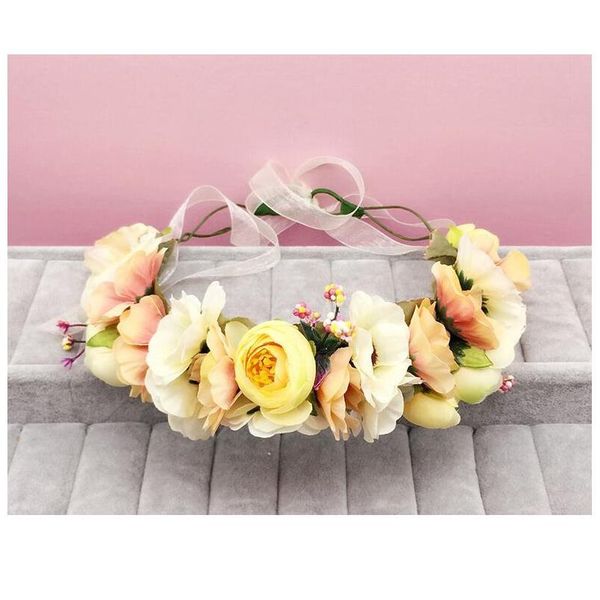 women bridal flower wreath festival wedding girls party floral garlands crown floral halo with ribbon flow qylarq
women bridal flower wreath festival wedding girls party floral garlands crown floral halo with ribbon flow qylarq