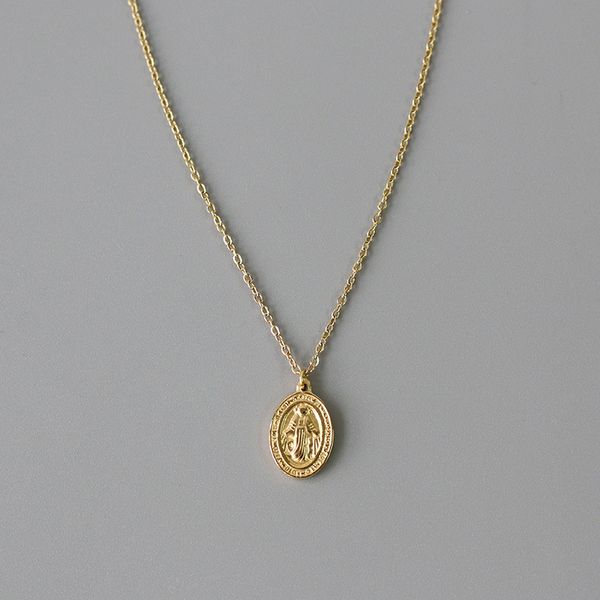 2021 christmas new trend mini little virgin double face western ellipse tridimensional pendant necklace clavicle chain, Silver
2021 christmas new trend mini little virgin double face western ellipse tridimensional pendant necklace clavicle chain, Silver