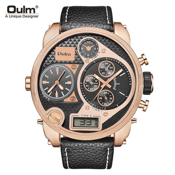 wristwatches oulm original genuine men's sports watches wholesale mass double display multifunctional led foreign trade 9316b, Slivery;brown
wristwatches oulm original genuine men's sports watches wholesale mass double display multifunctional led foreign trade 9316b, Slivery;brown