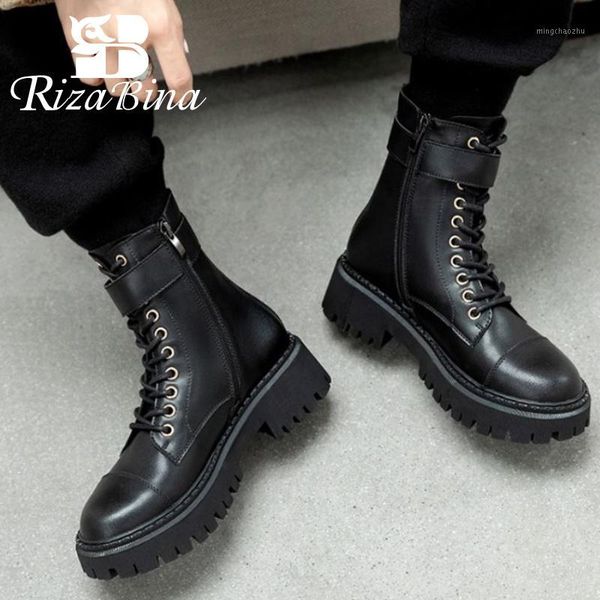 boots rizabina real leather women ankle metal decoration cross strap zipper shoes warm party footwear size 35-391, Black
boots rizabina real leather women ankle metal decoration cross strap zipper shoes warm party footwear size 35-391, Black