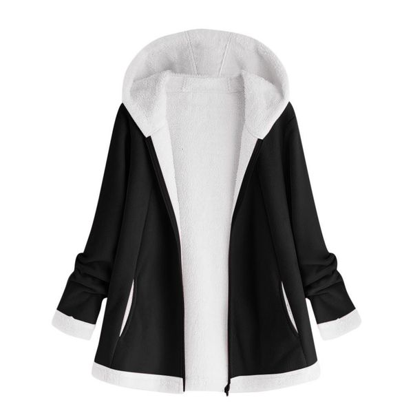 winter warm jackets women's 2020 fashion pocket zipper long sleeve plush hoodie coat female thick outerwear veste femme hiver, Black;brown
winter warm jackets women's 2020 fashion pocket zipper long sleeve plush hoodie coat female thick outerwear veste femme hiver, Black;brown