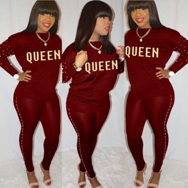 women's tracksuits autumn pearls two piece sets women full sleeve and skinny pants matching fashion, Gray
women's tracksuits autumn pearls two piece sets women full sleeve and skinny pants matching fashion, Gray