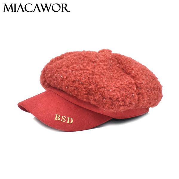 stingy brim hats miacawor winter warm caps women fashion solid color octagonal sboy female thick cap c15, Blue;gray
stingy brim hats miacawor winter warm caps women fashion solid color octagonal sboy female thick cap c15, Blue;gray