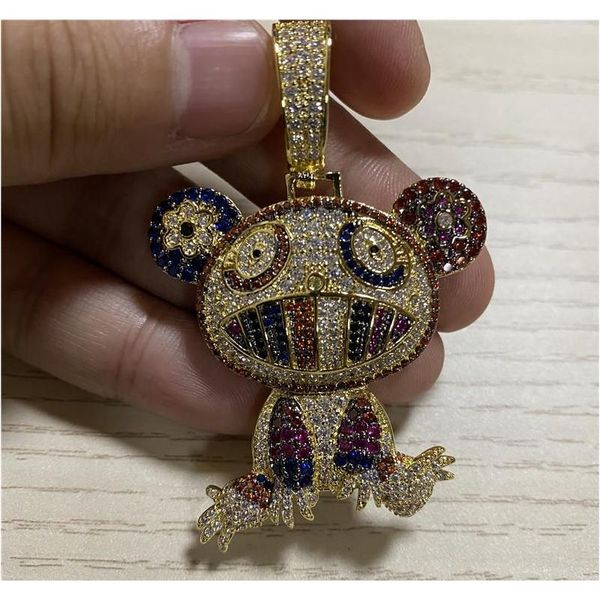 18k yellow gold multi-color iced takashi murakami panda pendant necklace micro paved zircon me wmtguu homes2007, Silver
18k yellow gold multi-color iced takashi murakami panda pendant necklace micro paved zircon me wmtguu homes2007, Silver