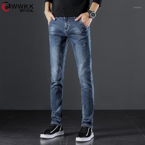 2020 summer new men's fashion thin jeans business casual stretch slim jeans classic trousers denim pants male black blue1, Blue
2020 summer new men's fashion thin jeans business casual stretch slim jeans classic trousers denim pants male black blue1, Blue