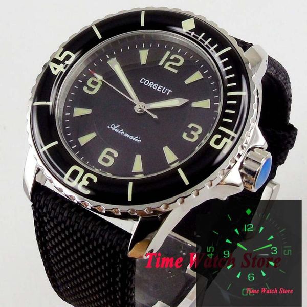 wristwatches corgeut 45mm 21 jewels miyota 8215 automatic men's watch luminous waterproof leather strap black dial date c116, Slivery;brown
wristwatches corgeut 45mm 21 jewels miyota 8215 automatic men's watch luminous waterproof leather strap black dial date c116, Slivery;brown