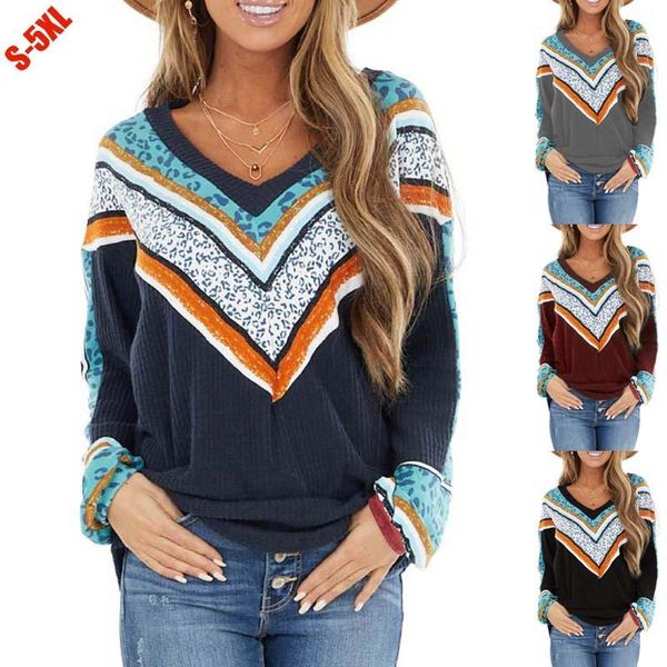 new knitted pullover women's v-neck printing stitching plus size spring and autumn long-sleeve casual loose knitted sweater, White;black
new knitted pullover women's v-neck printing stitching plus size spring and autumn long-sleeve casual loose knitted sweater, White;black