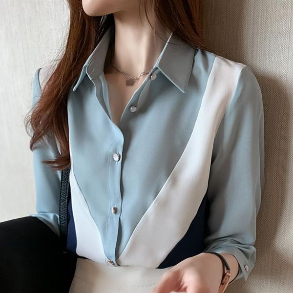 women's blouses & shirts autumn long sleeve chiffon blouse shirt women blusas mujer de moda 2021 turn down collar office d629, White
women's blouses & shirts autumn long sleeve chiffon blouse shirt women blusas mujer de moda 2021 turn down collar office d629, White