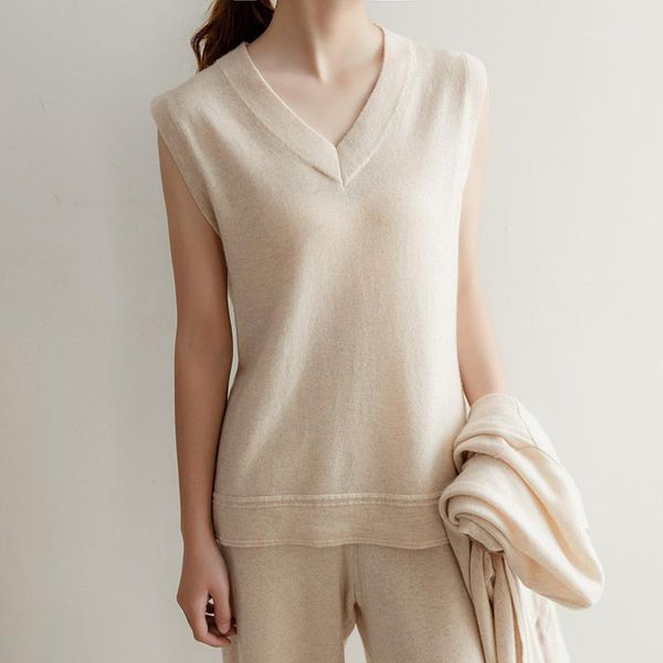 women's sweaters autumn winter 100% cashmere sweater vest women sleeveless v-neck knitted female solid color casual tank pullovers gir, White;black
women's sweaters autumn winter 100% cashmere sweater vest women sleeveless v-neck knitted female solid color casual tank pullovers gir, White;black