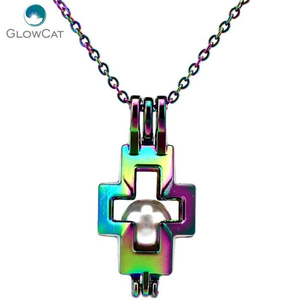 c513 rainbow color 30mm blank cross religious beads cage pendant aroma essential oil diffuser locket necklace wmtwtu bdesybag, Silver
c513 rainbow color 30mm blank cross religious beads cage pendant aroma essential oil diffuser locket necklace wmtwtu bdesybag, Silver