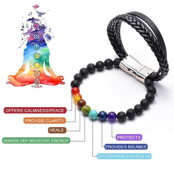 cuff lava stone 7 chakra bracelet jewelry handmade natural stone leather wrap bracelet for women men couples bracele qylwsr, Black
cuff lava stone 7 chakra bracelet jewelry handmade natural stone leather wrap bracelet for women men couples bracele qylwsr, Black
