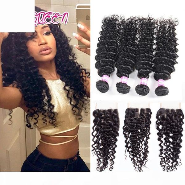 indian virgin human hair lace closure 4 bundles with lace closure human hair full density deep wave weaves closure hair extensions, Black;brown
indian virgin human hair lace closure 4 bundles with lace closure human hair full density deep wave weaves closure hair extensions, Black;brown