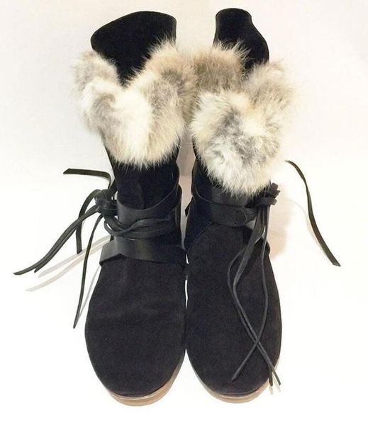 snow lace up real rabbit skin of women black leather camuroy ladies ankle plana boots winter size41 bw76
snow lace up real rabbit skin of women black leather camuroy ladies ankle plana boots winter size41 bw76