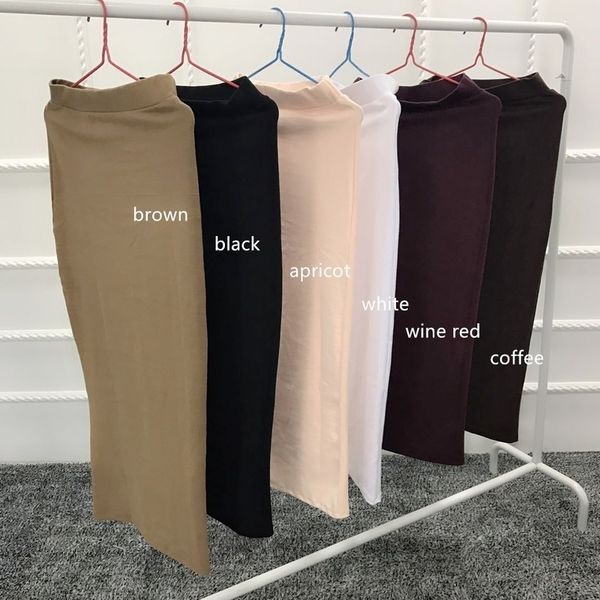 6 colors abaya muslim pencil skirt women elastic maxi middle east bodycon cotton skirts high waist long musilim islamic clothing y200326, Black
6 colors abaya muslim pencil skirt women elastic maxi middle east bodycon cotton skirts high waist long musilim islamic clothing y200326, Black